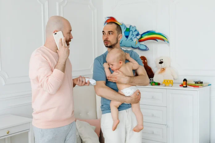Treating common infant ailments, two Men Feeling Worried Of Sick Baby // Heathier Baby Today