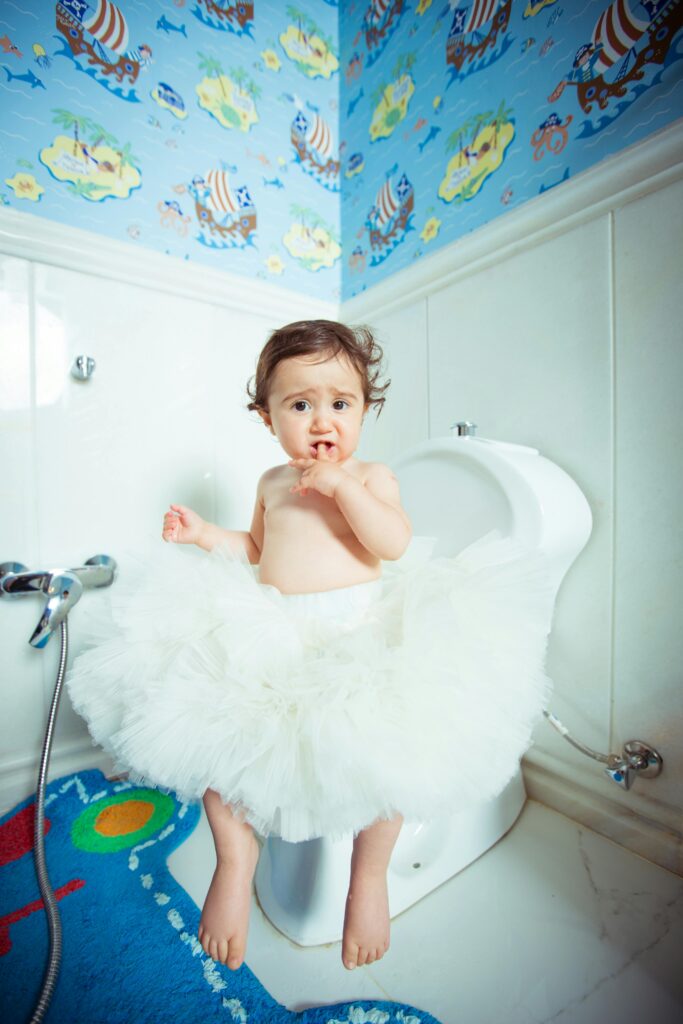 Cute Baby on the Toilet // Healthier Baby Today
