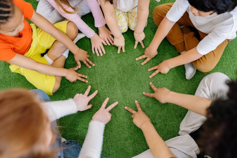 Childcare Network, Group of Children Playing on Green Grass_2 // Healthier Baby Today
