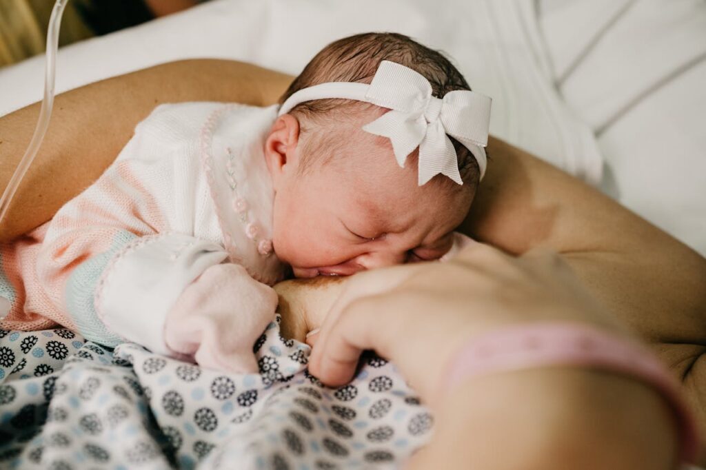 Newborn Baby Breastfeeding // Healthier Baby Today