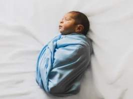 Baby Sleep Sack, Photo Of New Born Baby Covered With Blue Blanket // Healthier Baby Today