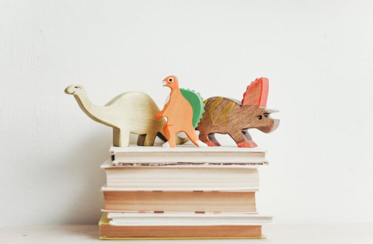 Three Wooden Dinosaur // Healthier Baby Today
