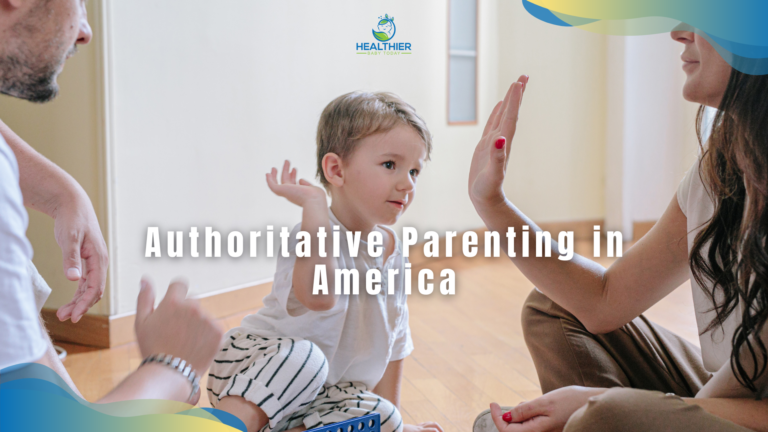 Kid high fiving his mother while his father is next to him // Healthier Baby Today