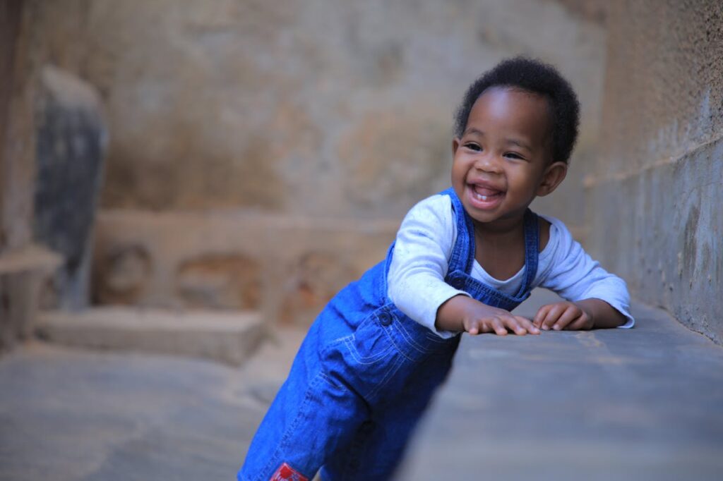 Kid in Blue Jumper // Healthier Baby Today