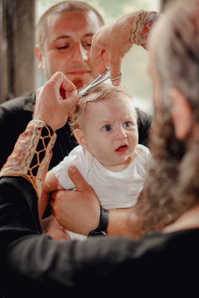 Photo of a Baby at the Hairdresser // Healthier Baby Today