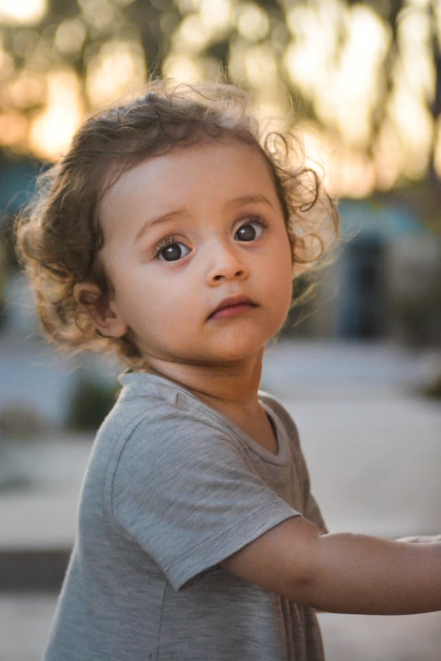 Boy Wearing Gray Crew-neck Top Outdoors , Toddler Boy Haircut // Healthier Baby Today