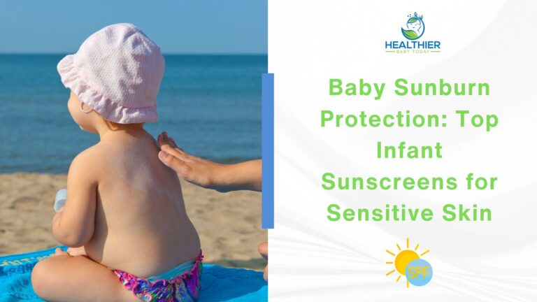 Baby Sunburn Protection // Healthier Baby Today Top Infant Sunscreens for Sensitive Skin