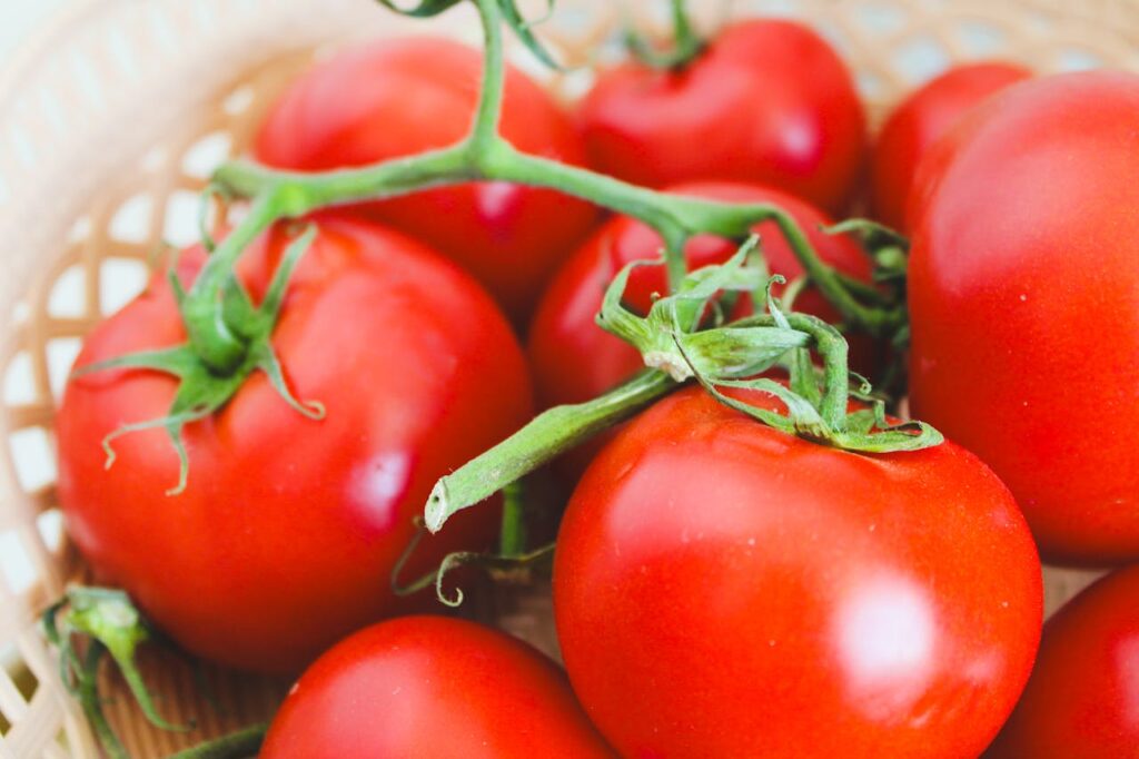 Tomatoes in Basket // Healthier Baby Today