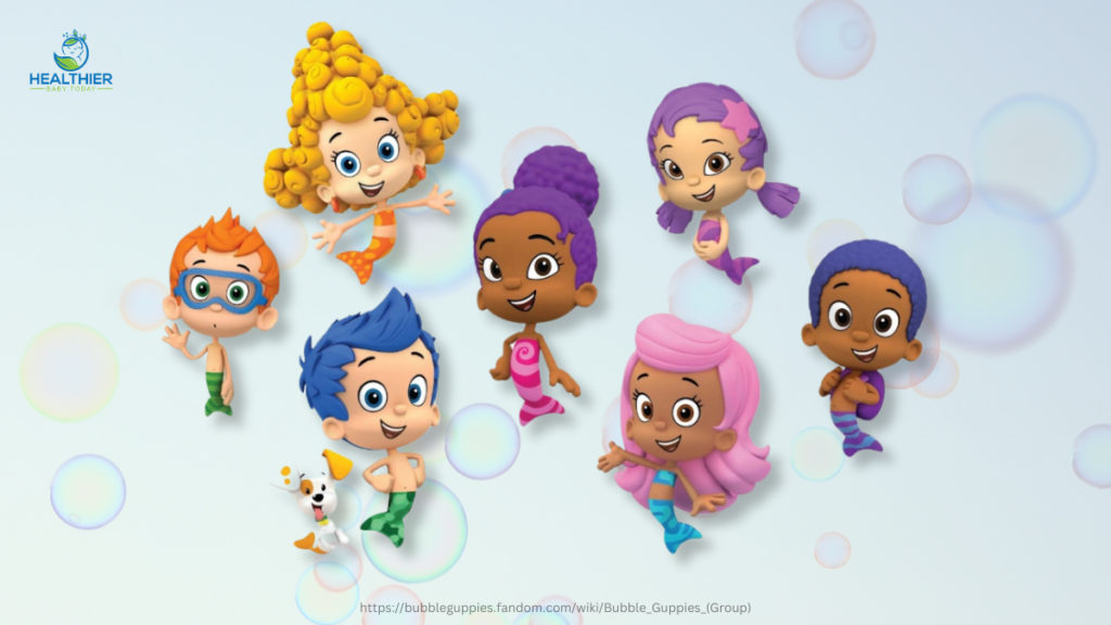 Bubble Guppies characters // Healthier Baby Today